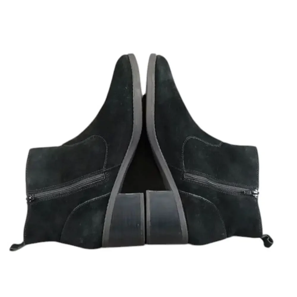 Clarks Shoes Womens 10 Boots Classic Block Heel Leather Nevella Fashion Black